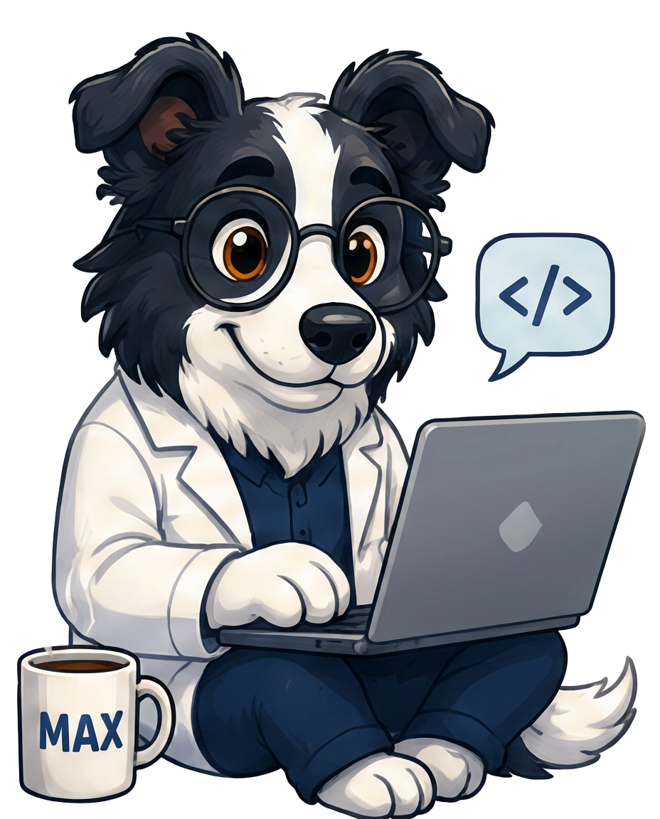 Max, mascote da m3sites