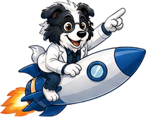 Max, mascote da m3sites — Um ativo digital evolui com o seu negócio.